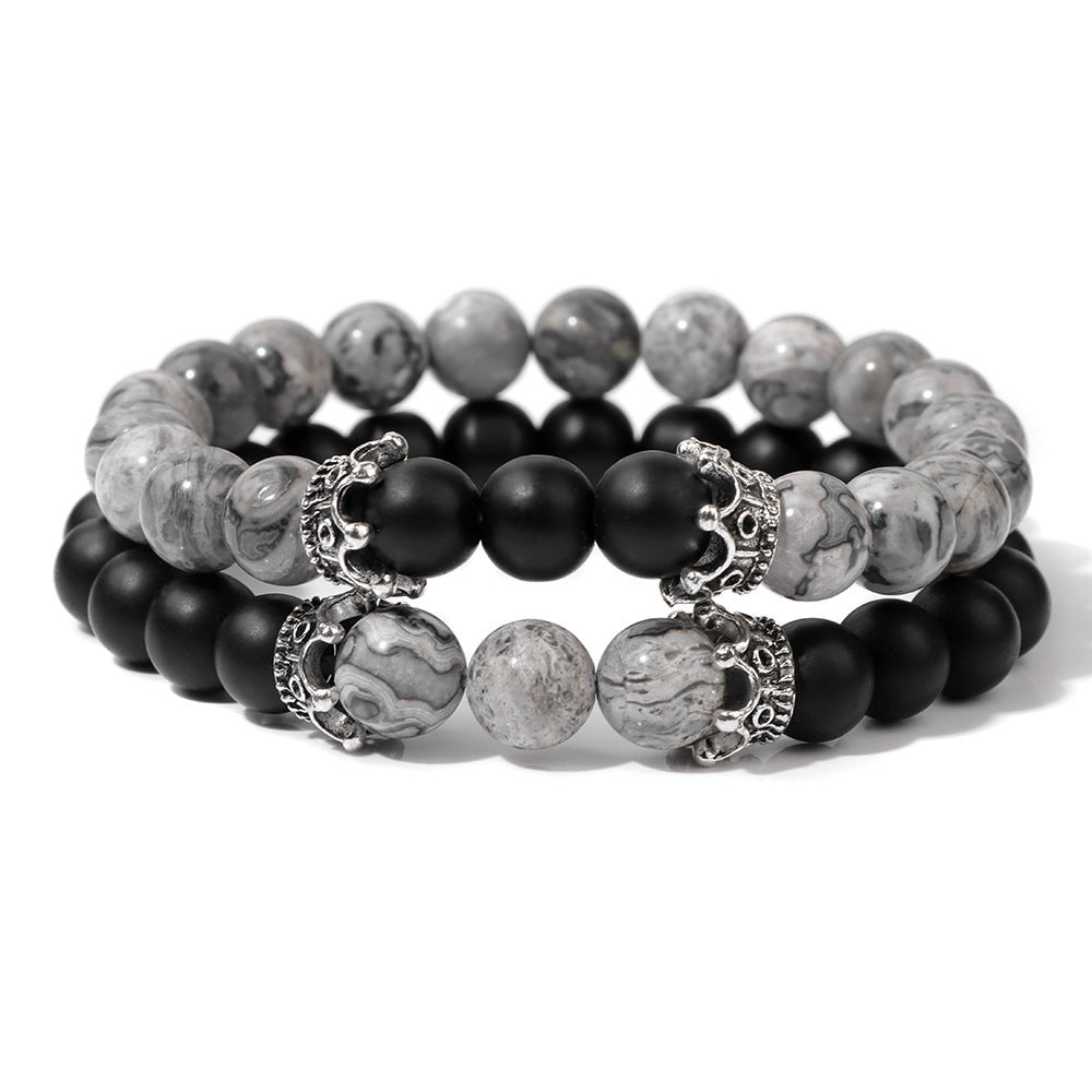 Natural Stone Bead Set Combination Bracelet